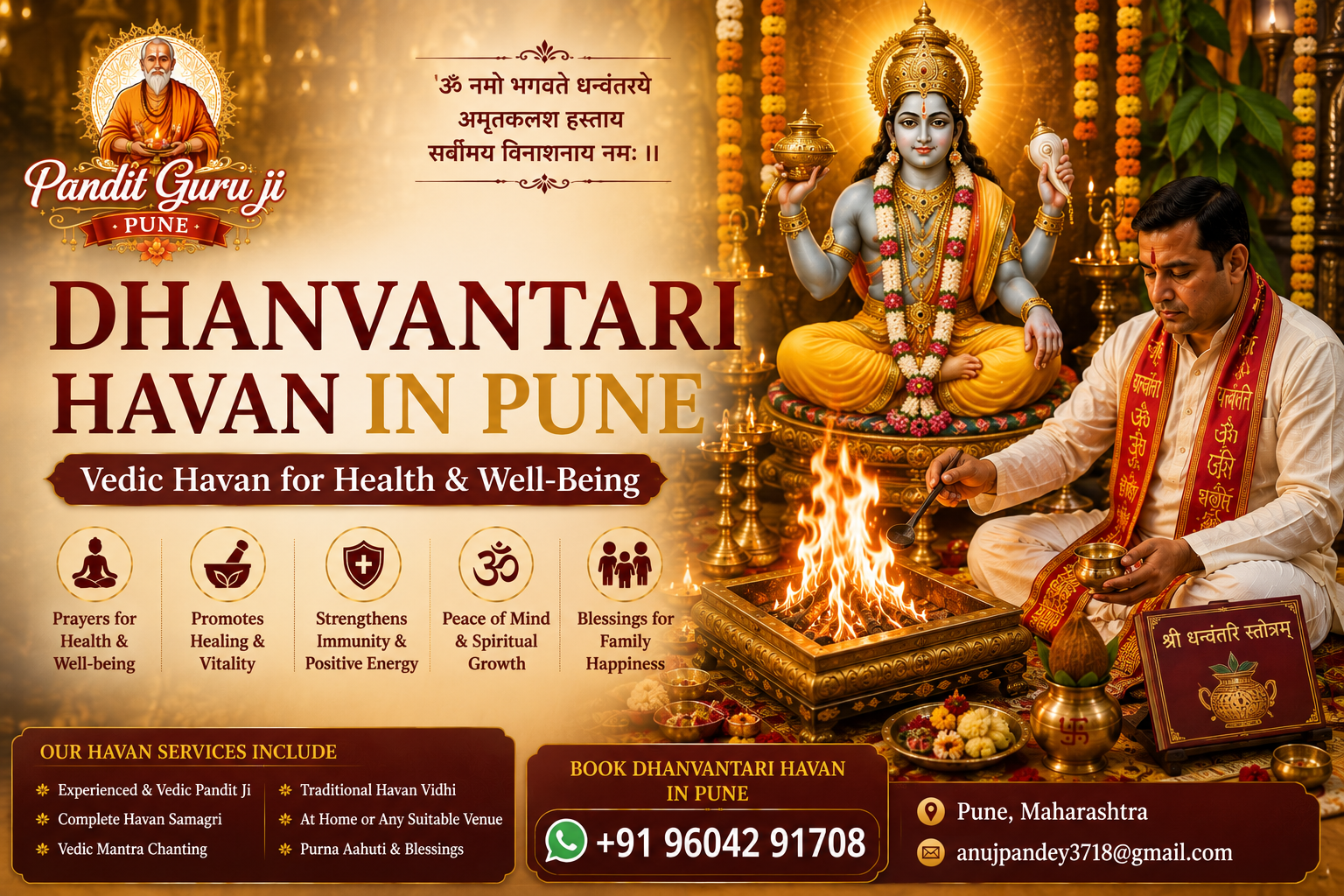 Dhanvantari Havan in Pune - Vedic Havan for Health and Well Being